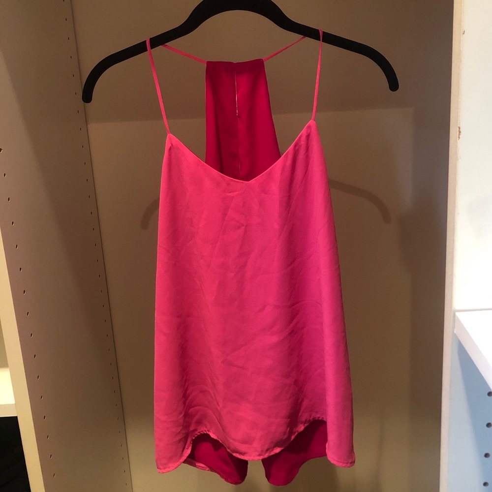 Pink Reversible V-Neck Tank Top